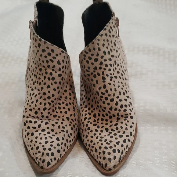 Jolimall Stylish Leopard Print Ankle Booties Sz 8 - Picture 9 of 12